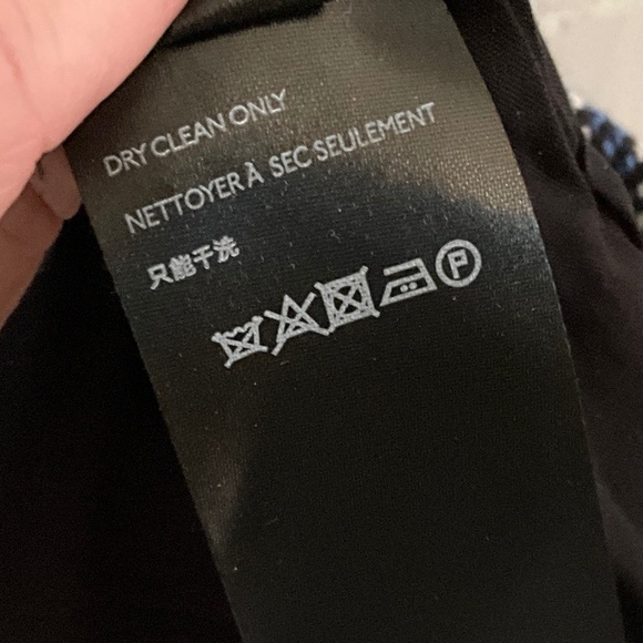 Anthropologie x Maeve Mini Pencil Skirt Plaid Pockets Academia Blue Black Sz 14 - Picture 5 of 16